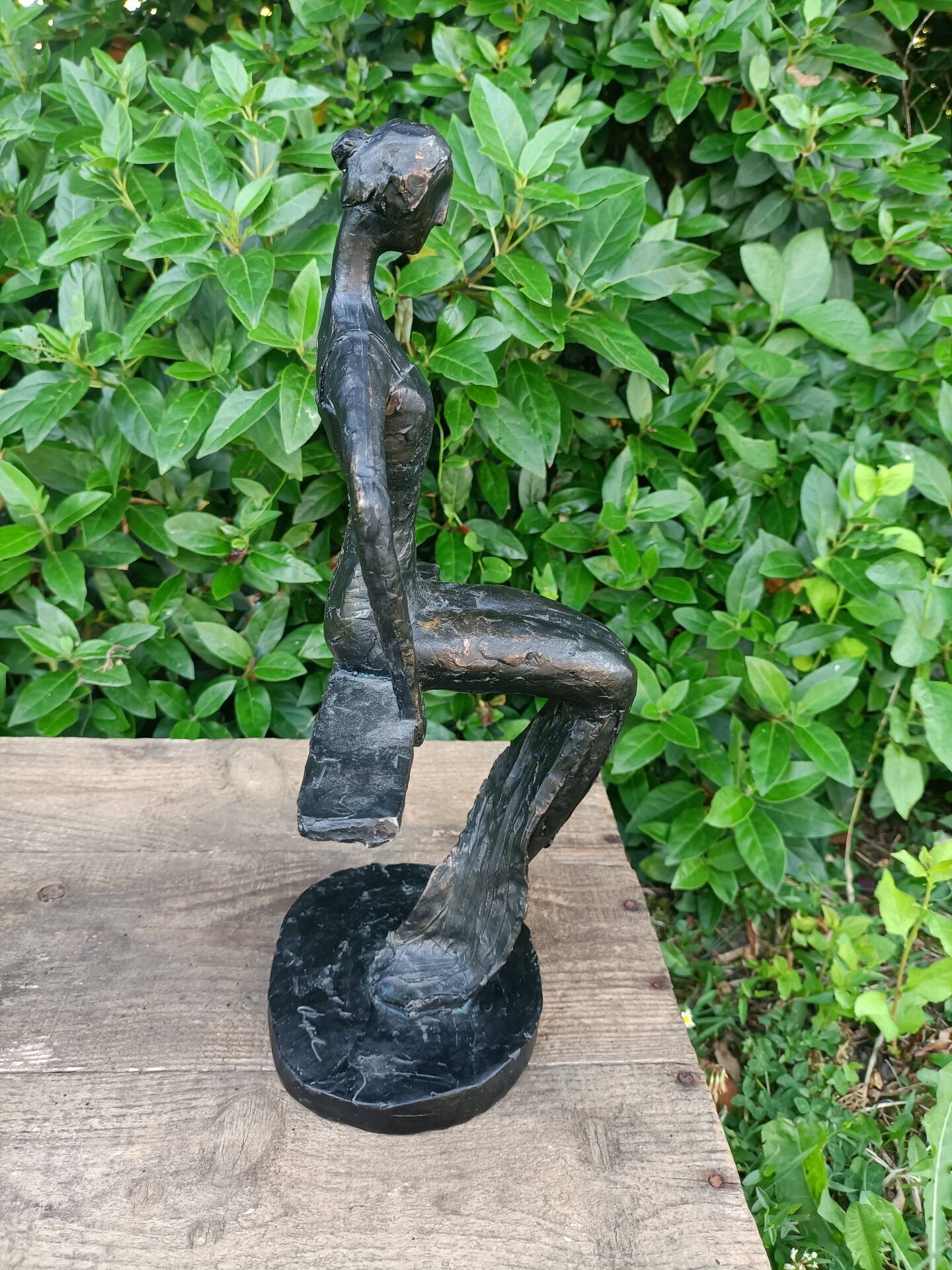 Sculpture of a dancer on a swing signed by Raphaël
