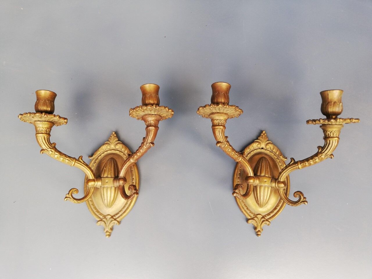 Pair of neoclassical bronze sconces
