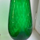 Vase in green Italian glass  70s