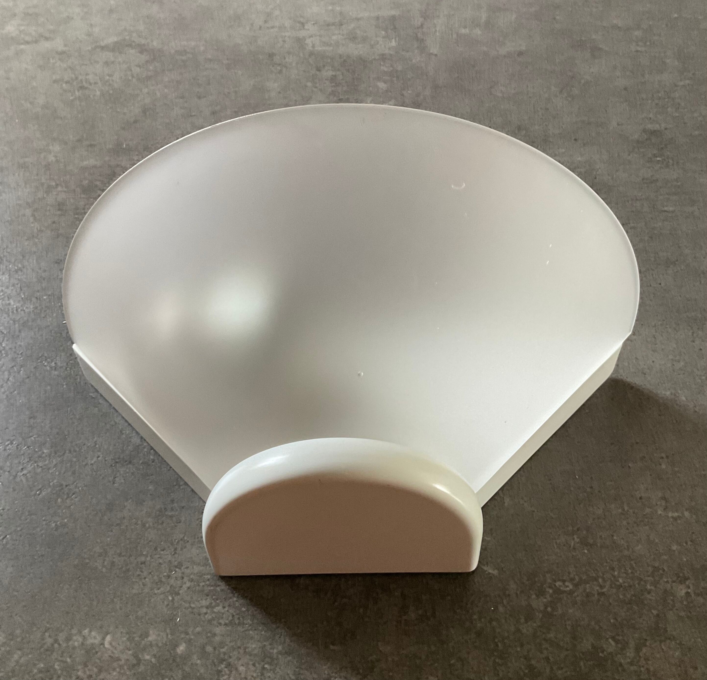 Ghiplen Ghidini wall lamp from the 70s in frosted glass and metal