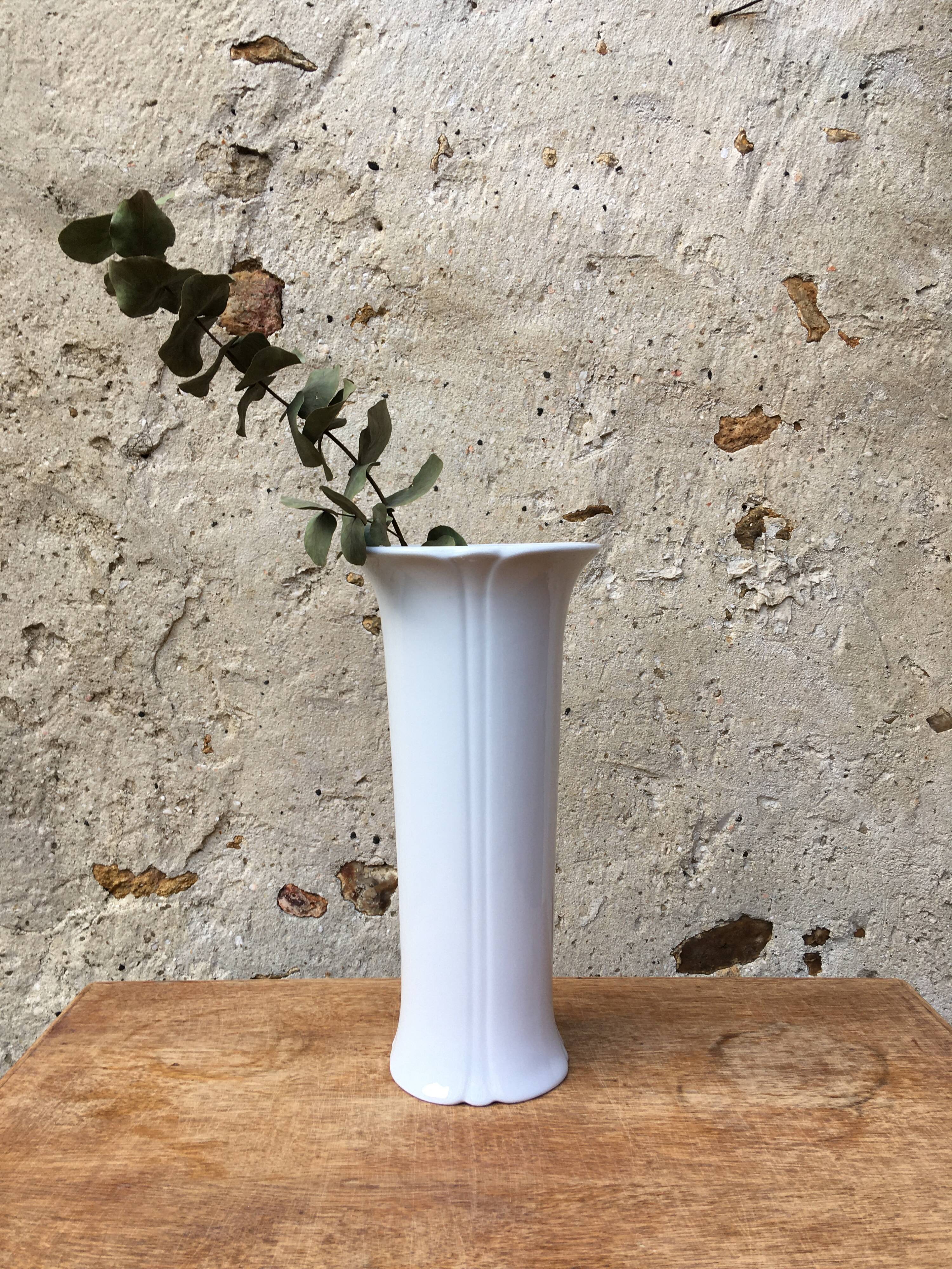 White porcelain vase