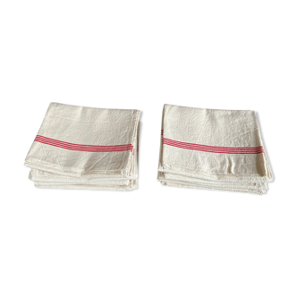 Lot of 11 cloths in Métis/lin canvas