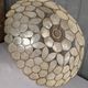 Vintage mother-of-pearl and brass flower suspension