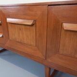 Vintage Scandinavian style sled foot sideboard in teak from the 60s