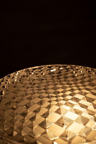 Lampe de plafond vintage en verre géométrique