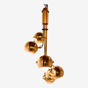 1960s golden Reggiani chandelier
