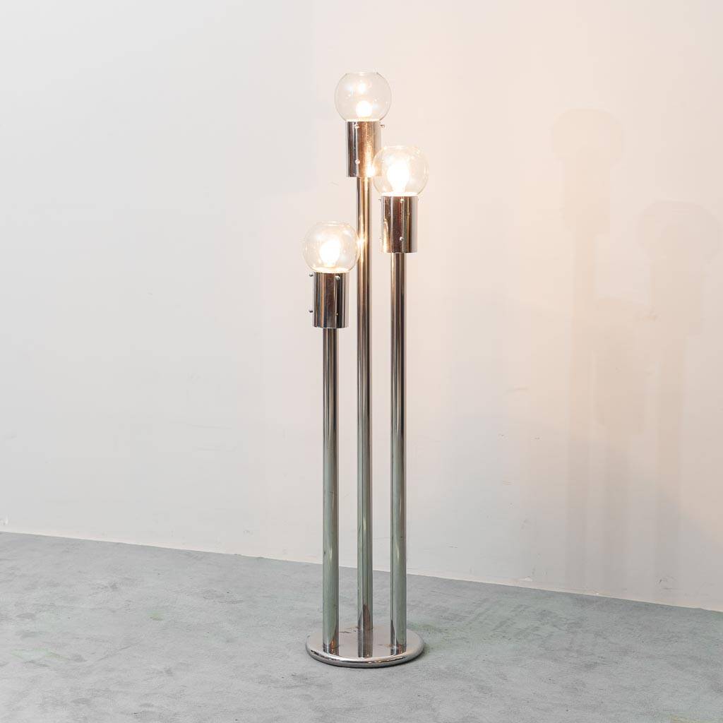 Floor lamp with 3 lights by Toni Zuccheri, 1970s vintage modernism