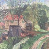 Country house landscape signed from 1963