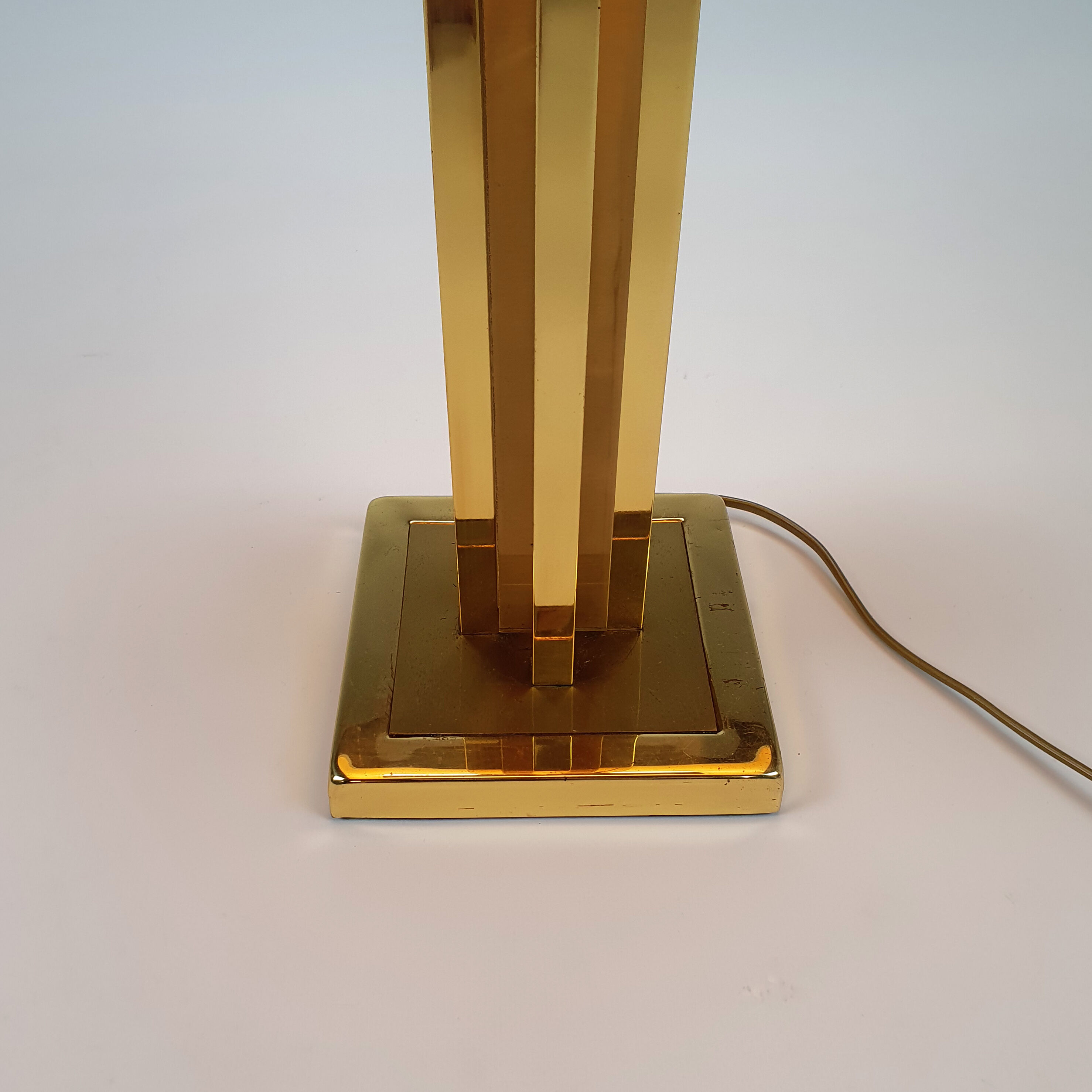 24kt Gold-plated table lamp, 1970s