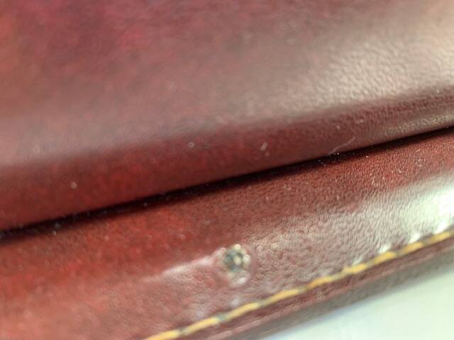 Adnet vintage leather crystal ashtray