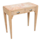 Ancienne console Art Déco - Hêtre et marbre rose - Table d'appoint