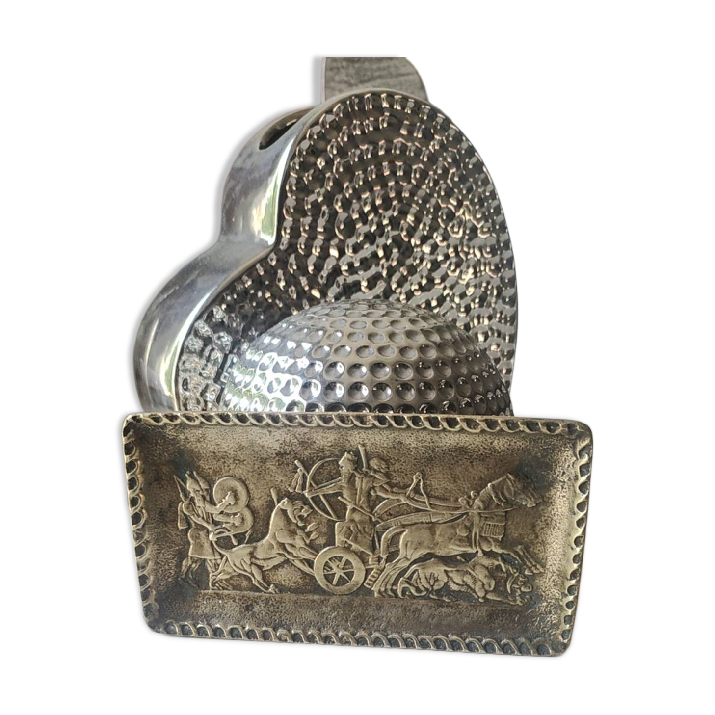 Vide Poche Bronze signé Max Le Verrier. Scène Antique. Dim 15 x 8 cm