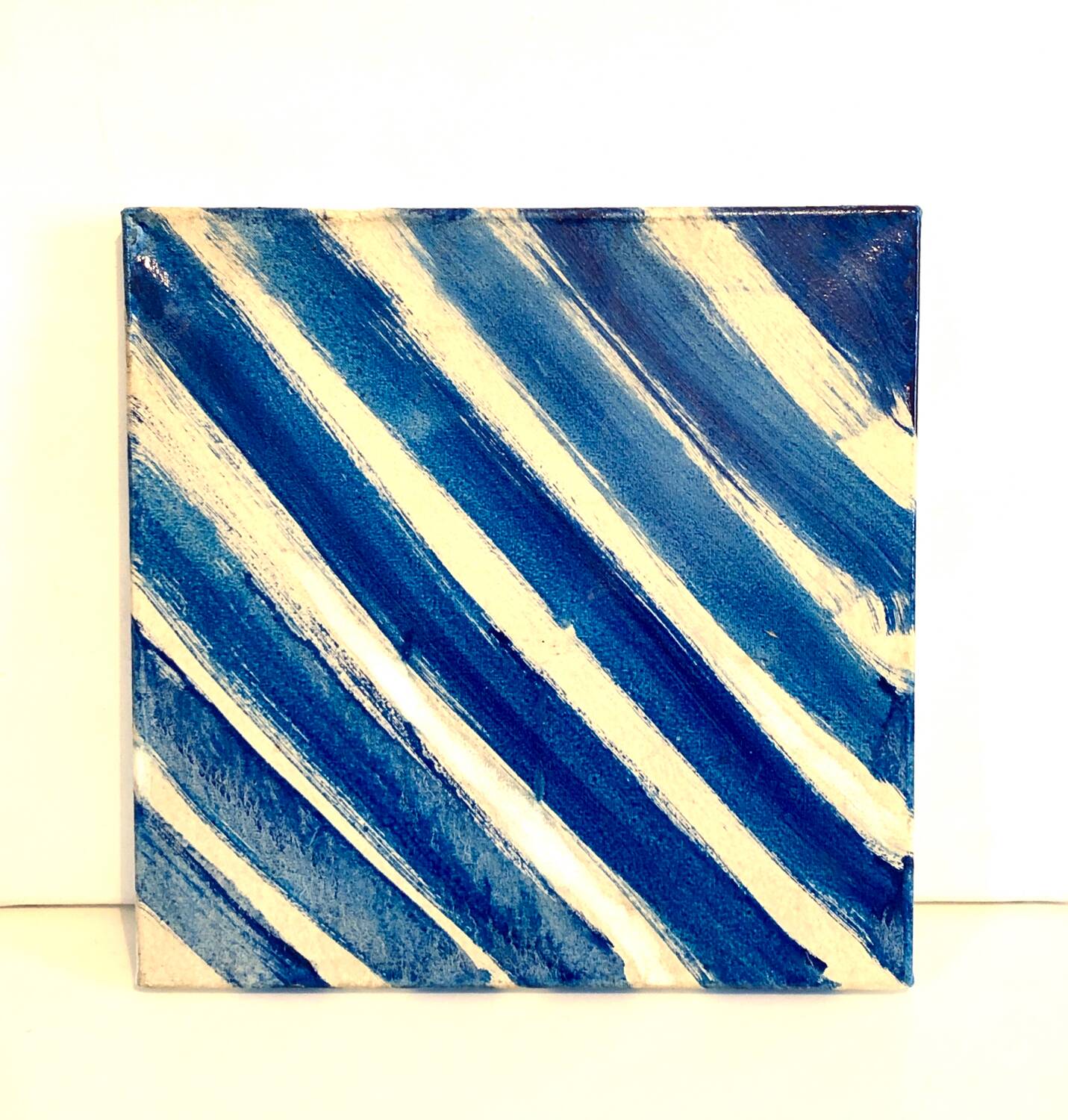 Abstract Blue Oil Painting