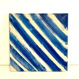 Abstract Blue Oil Painting