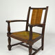 Art deco modernist armchair in dark beech