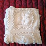 Hand-knitted blanket or plaid - wool