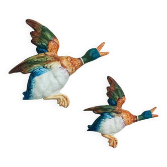 Pair Beswick duck wall decorations
