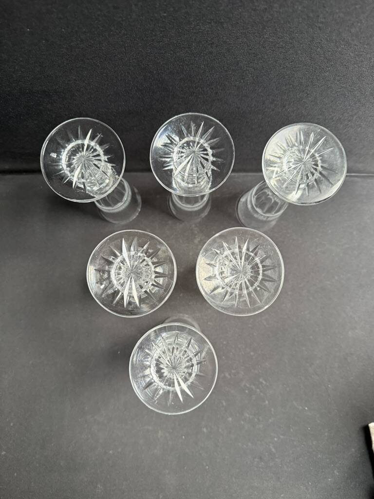 6 Flûtes Baccarat/Saint Louis XIXème