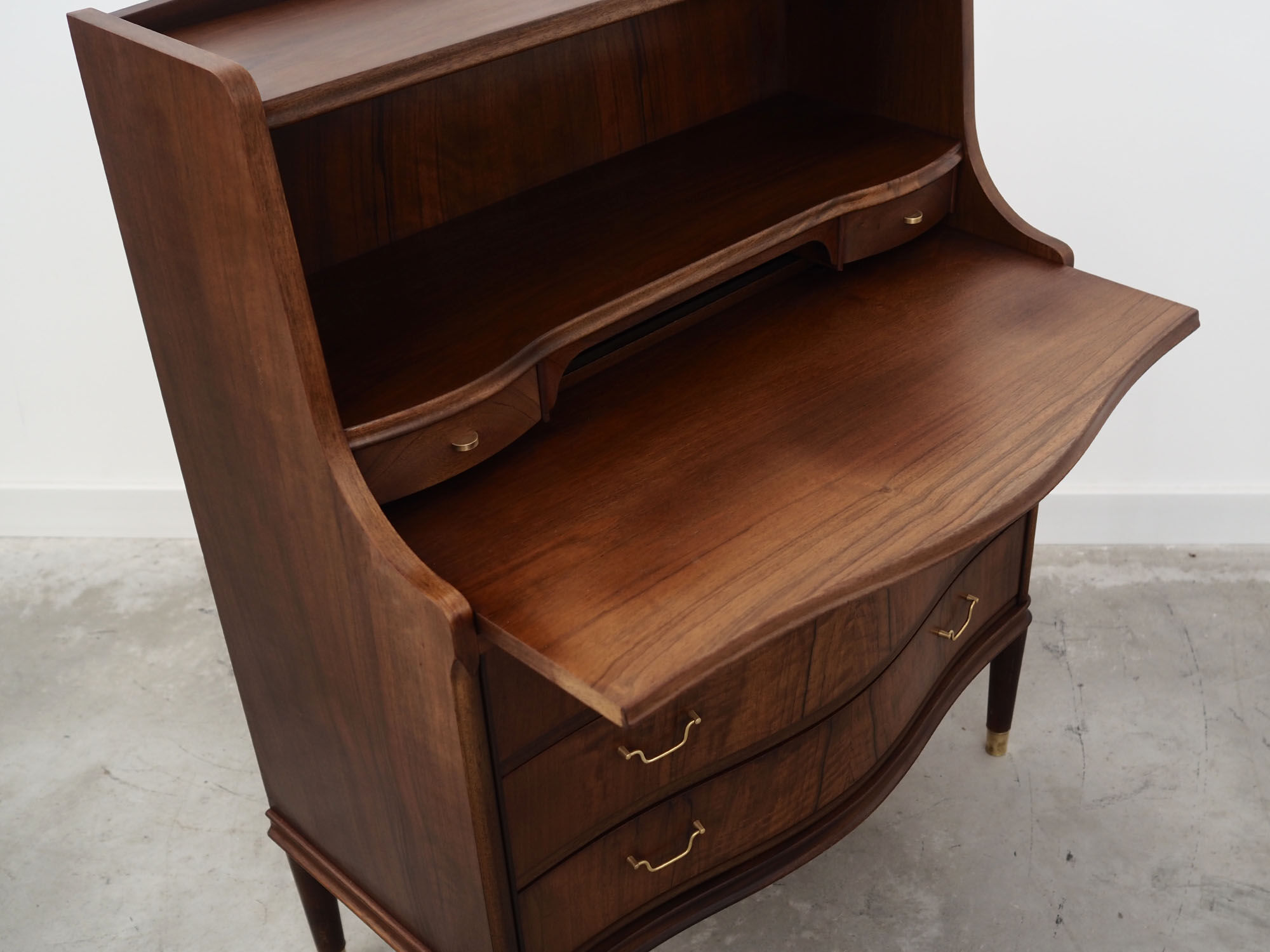 Walnut secretary, Danish design, 60's, production: Denmark
