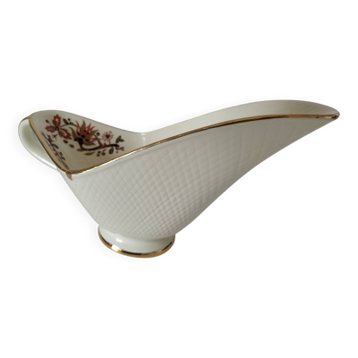 Saucière Salins France décor floral stylisé