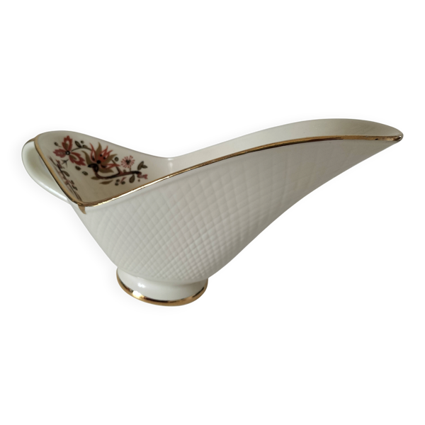 Saucière Salins France décor floral stylisé