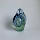 Art Glass Bowl in Blue by Jan Beranek for Skrdlovice, Czechoslovakia