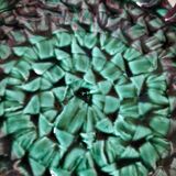 Pair of enamelled woven ceramic trinket trays signed BL, Le Brusc (Var)