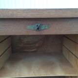 30s oak double curtain binder