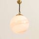 Murano glass striped globe lamp attr. to La Murina, Italy 1970s