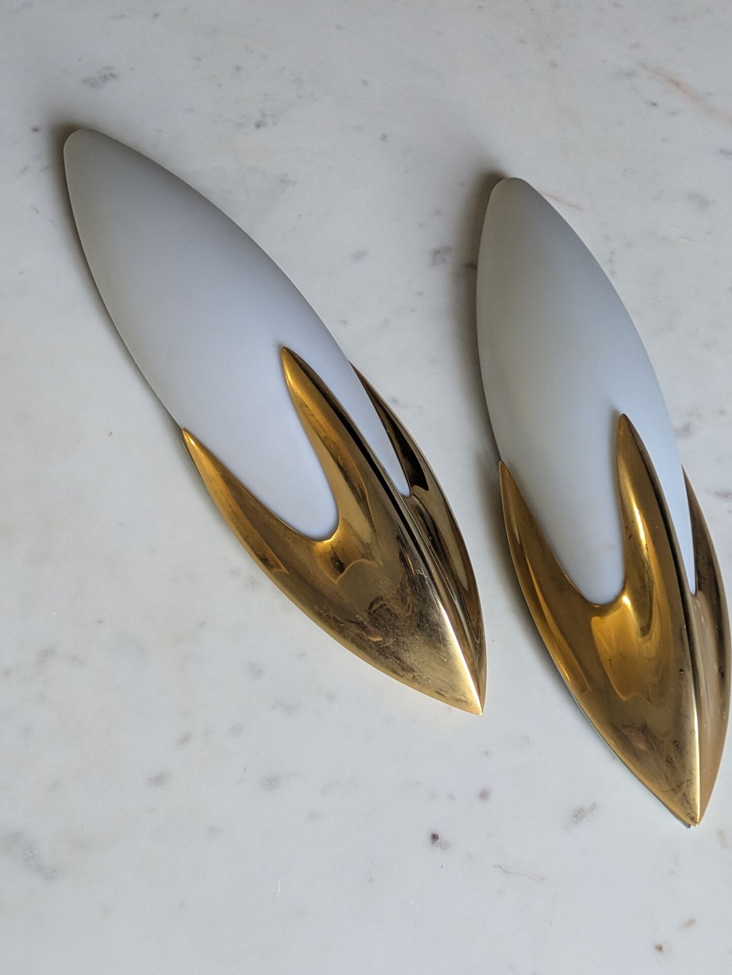 Paire d' appliques Space Age 70'