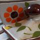 Ceramic wall pot flowers 1970
