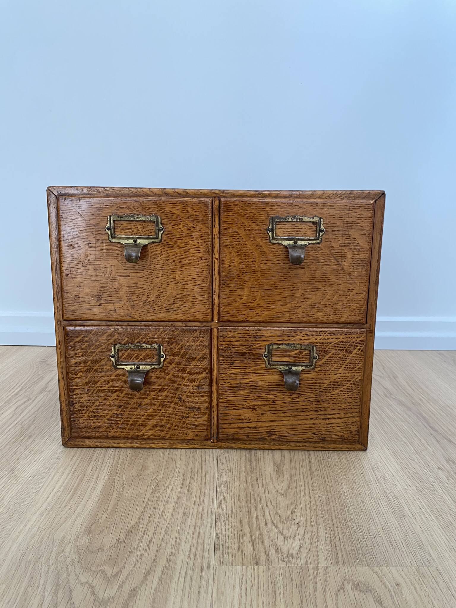 Vintage professional furniture, shannon unis france four-drawer filing cabinet for postcards