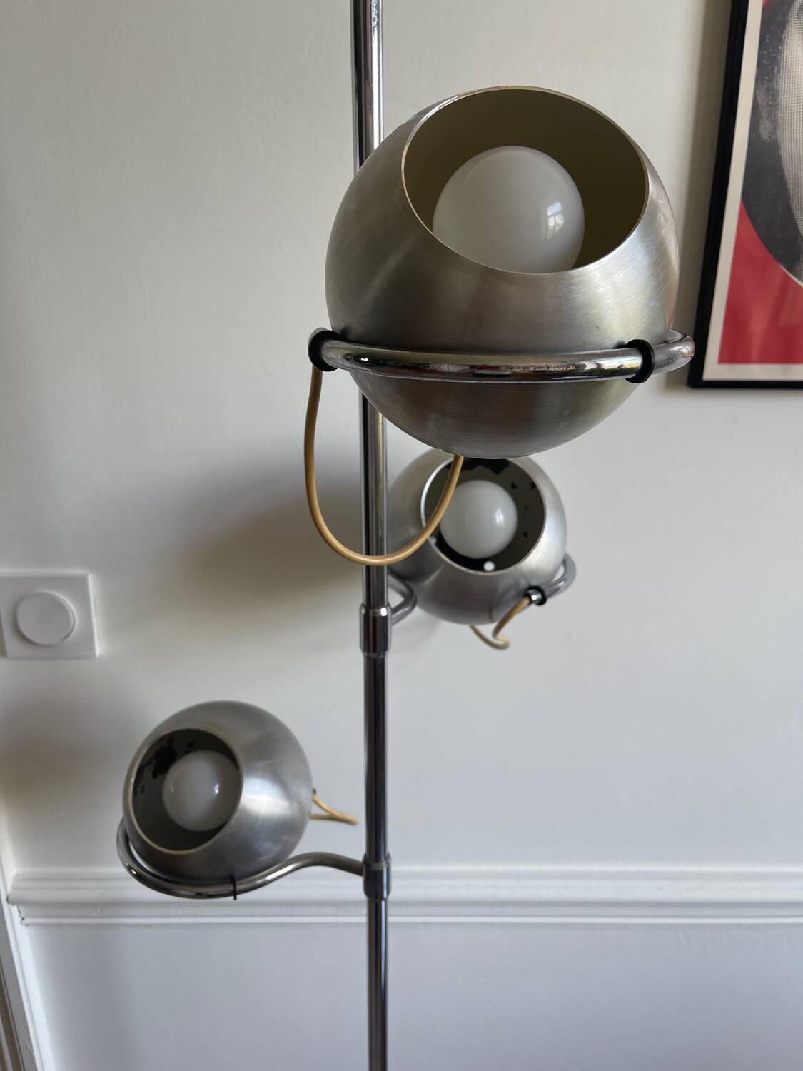 Monix eye ball floor lamp for Étienne Fermigier