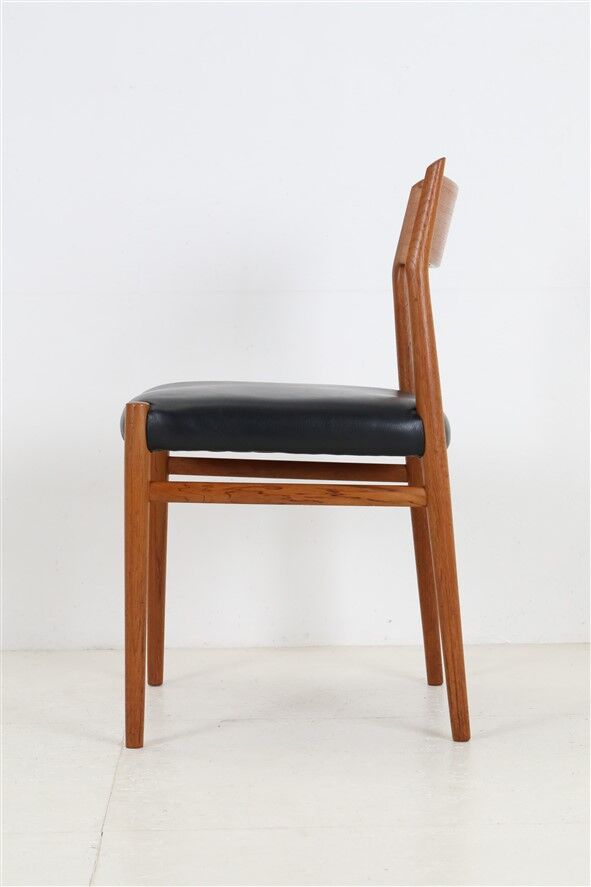 High-quality “418” chair by Arne Vodder for Sibast / teak / genuine leather / Mid-Century Danish Modern design / 1960s