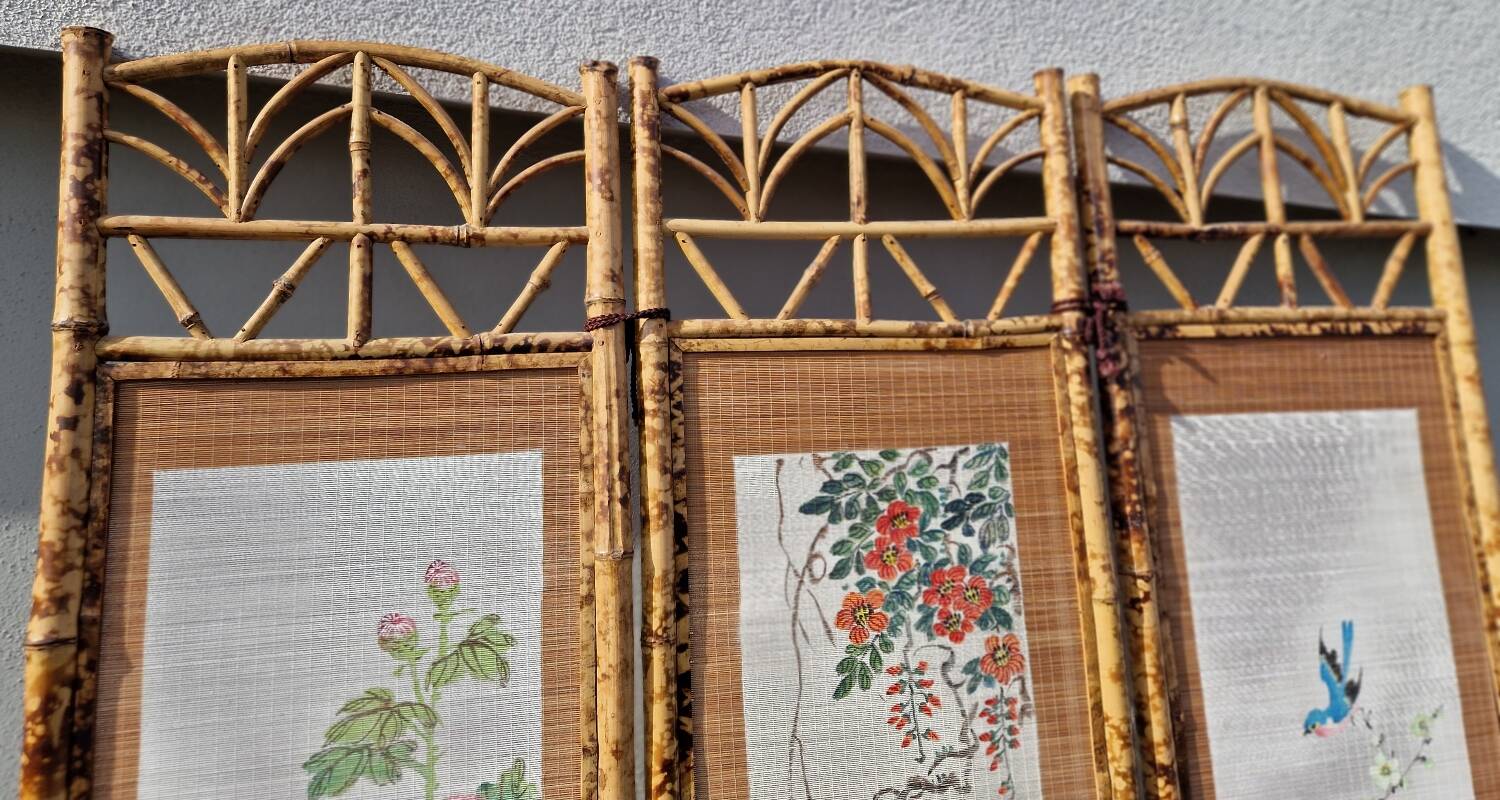 3-leaf bamboo screen
