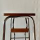 Vintage step stool in brown formica and chrome steel