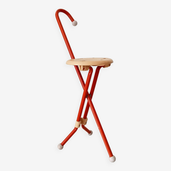 Ulisse vintage folding cane chair by Ivan Loss 80s