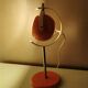 Lampe orange vintage space age, globe oculaire, 1970