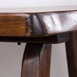 Dining room table, Brutalist style, solid elm, O. Hanninen style
