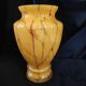 Vase larochère marbré jaune et rouge