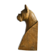 Sculpture of a boxer bookends in carved solid wood, mid-20th century.
