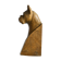Sculpture of a boxer bookends in carved solid wood, mid-20th century.