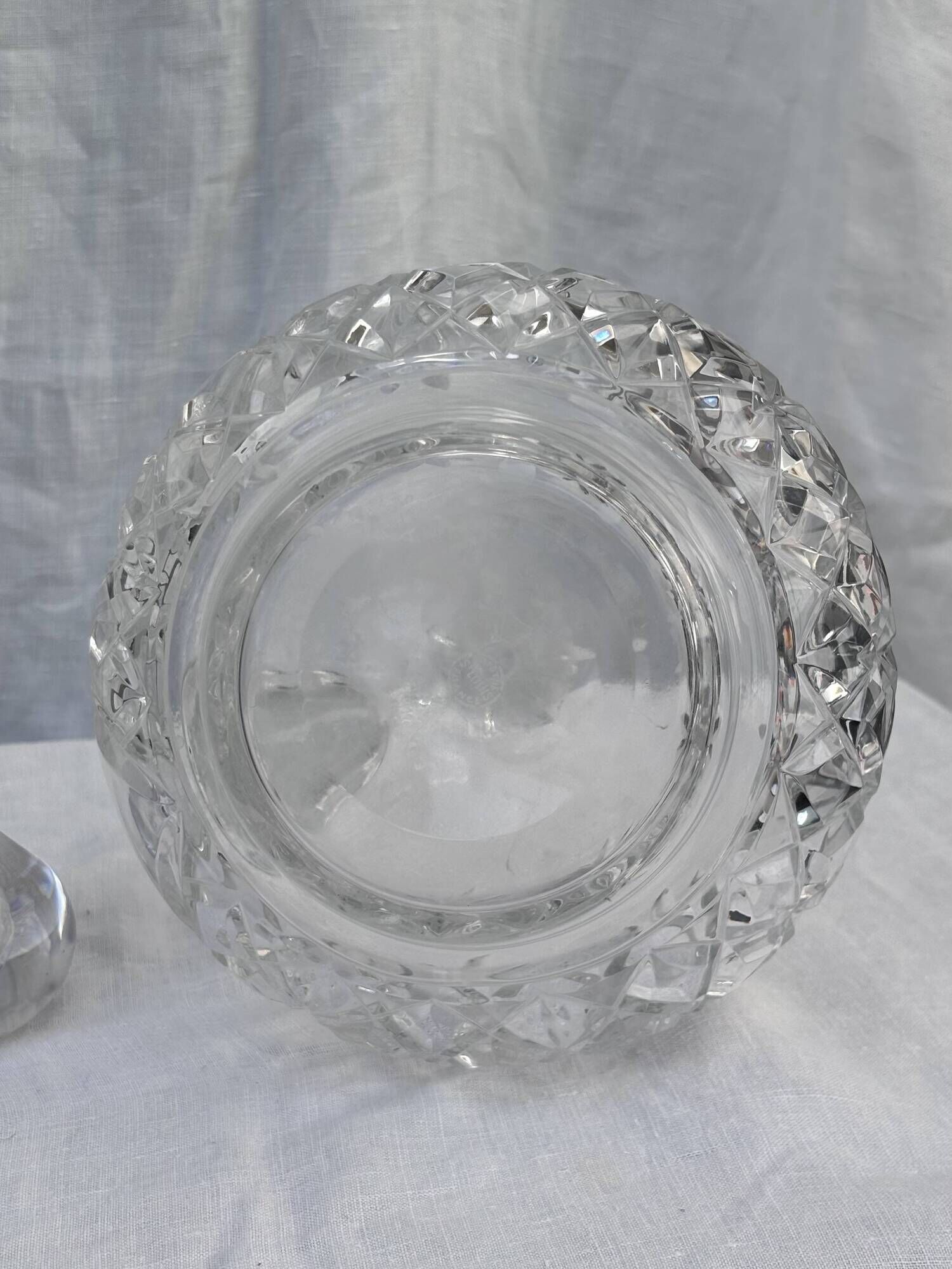 Chalcedony cut glass carafe chantilly by saint-louis