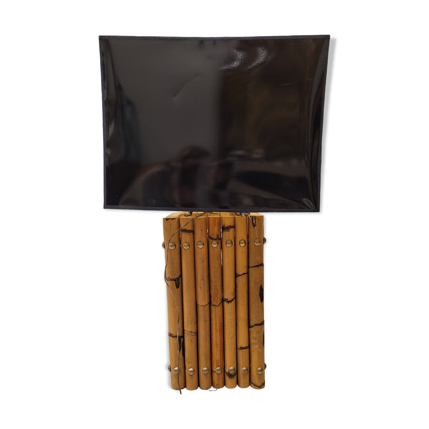 Natural bamboo lamp, 70's – Italia