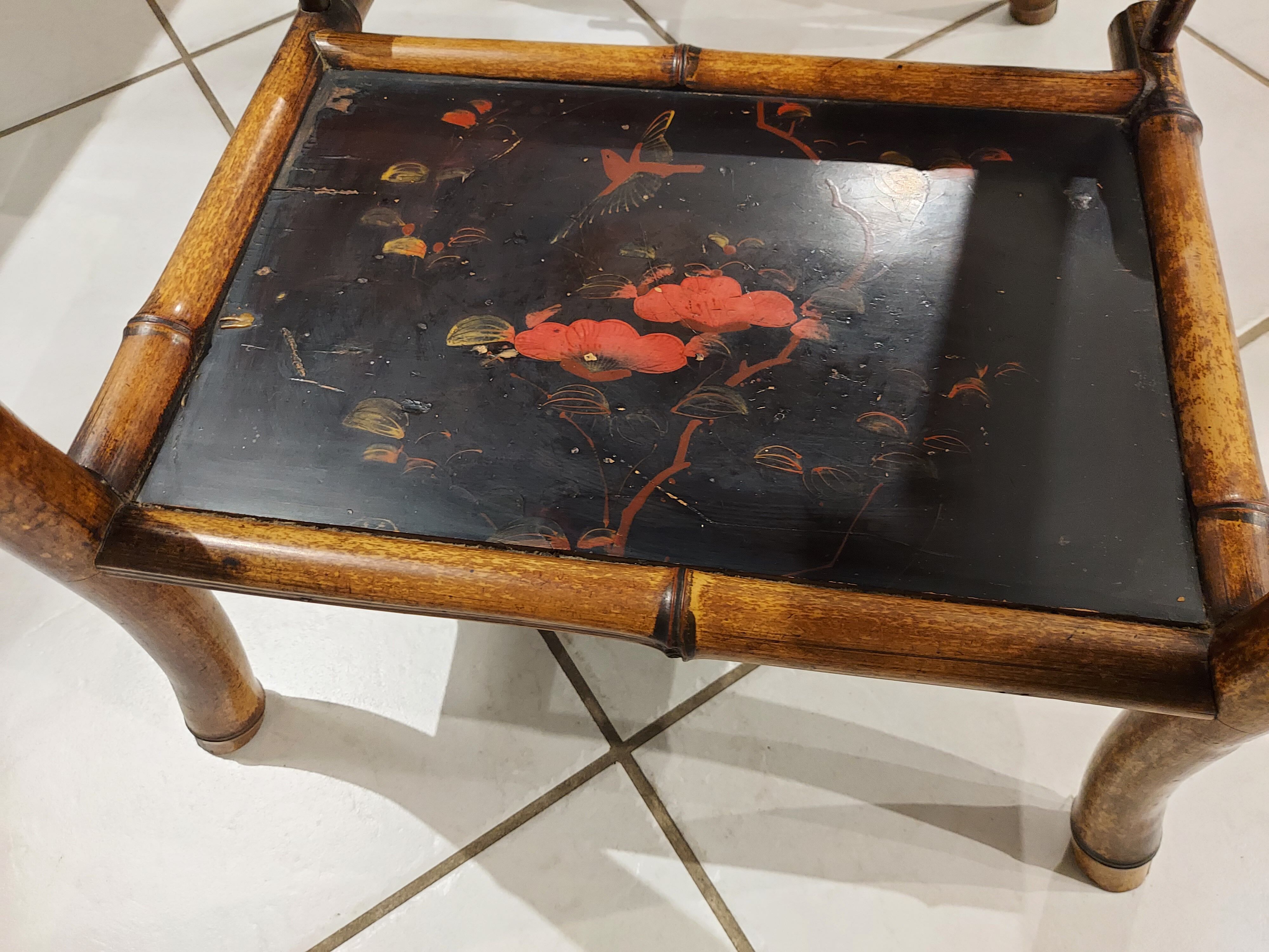 Table served Bamboo by Perret & Vibert late NINETEENTH