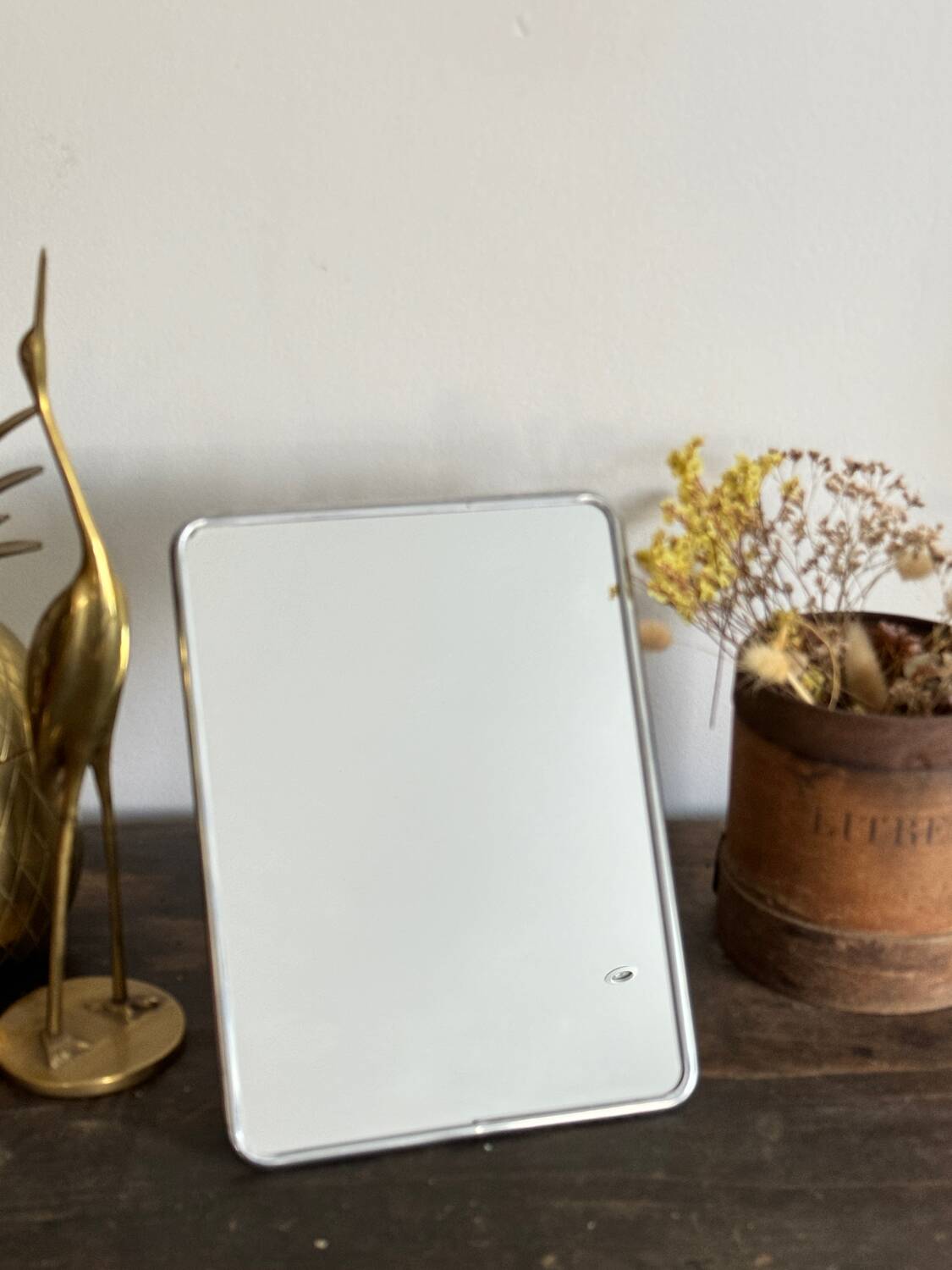 Old vintage barber mirror