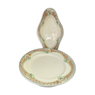 Set longwy serving dish