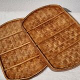 Duo de plateaux en bambou