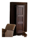 Tall antique oak wardrobe, made by a French cabinetmaker, late 19th century.