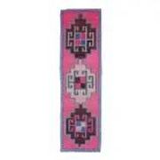 1970s Vintage Turkish Oushak Diamond Wool Runner 98x334